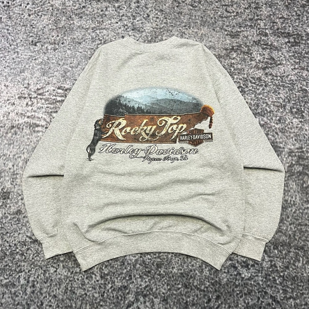 Harley Davidson Crewneck Sweatshirt Mens Small gray Biker Logo Graphic - Picture 2 of 11